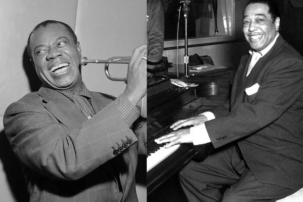 Louis Armstrong and Duke Ellington