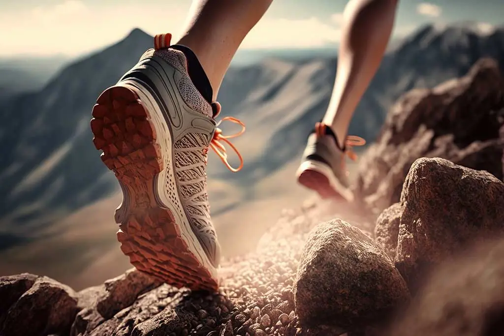 Image of a person running on the hill