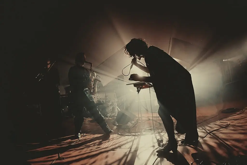 Band performing on stage