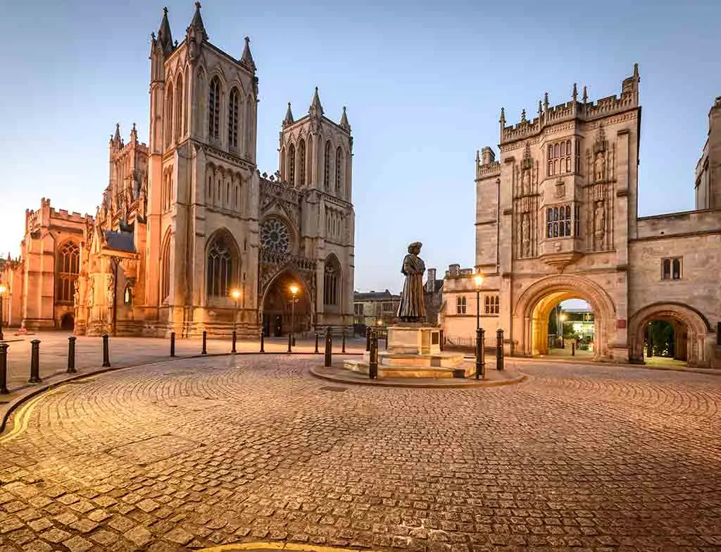 Bristol Cathedral and Central Library buildings