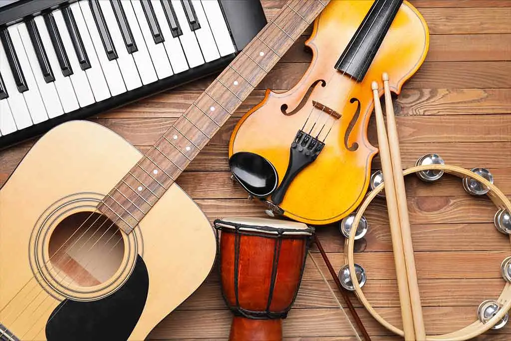 Different music instruments