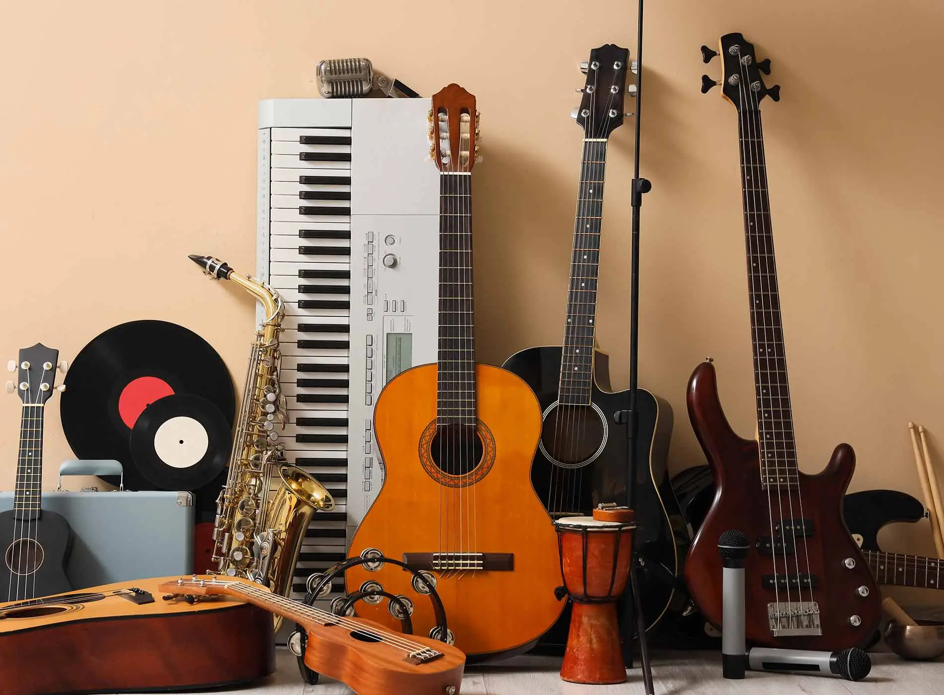 Different musical instruments