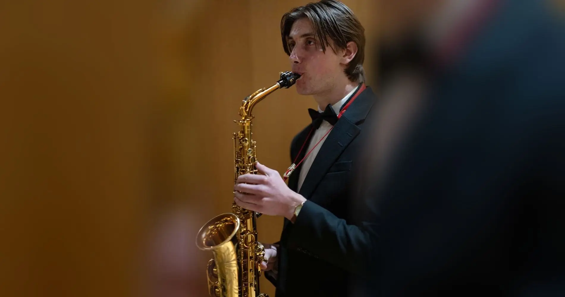 Harris, saxophone teacher at LMT Music Academy, performing on alto saxophone