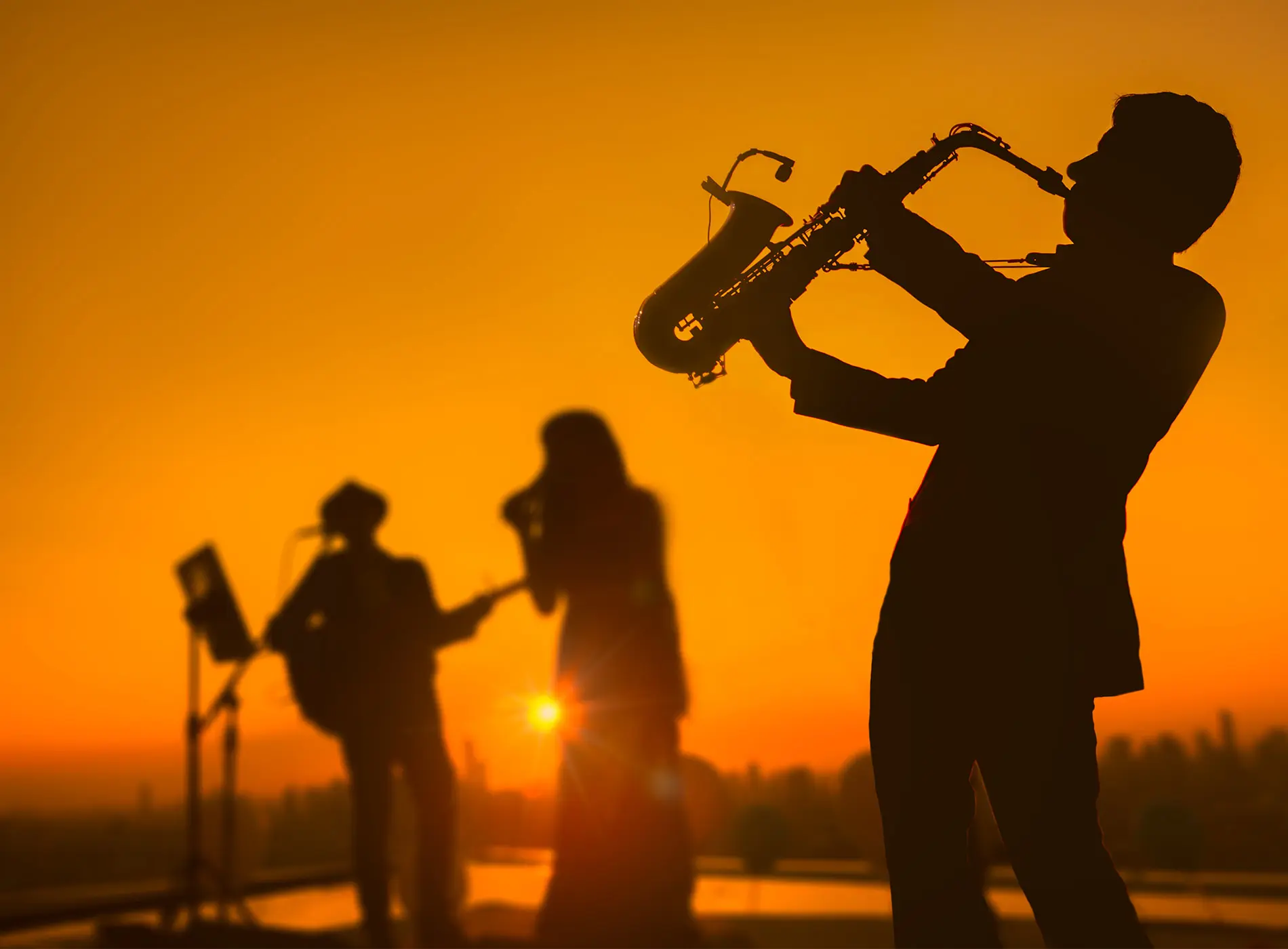 Jazz band performing