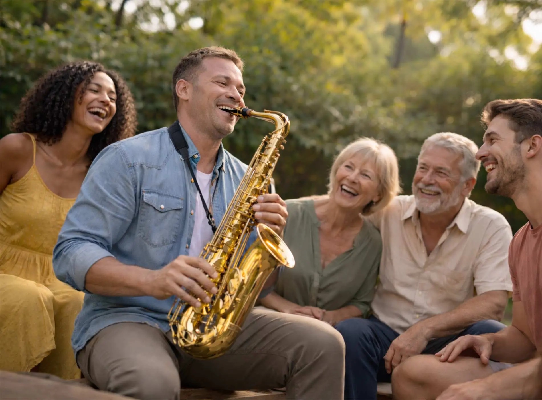 Sunny afternoon jazz gathering