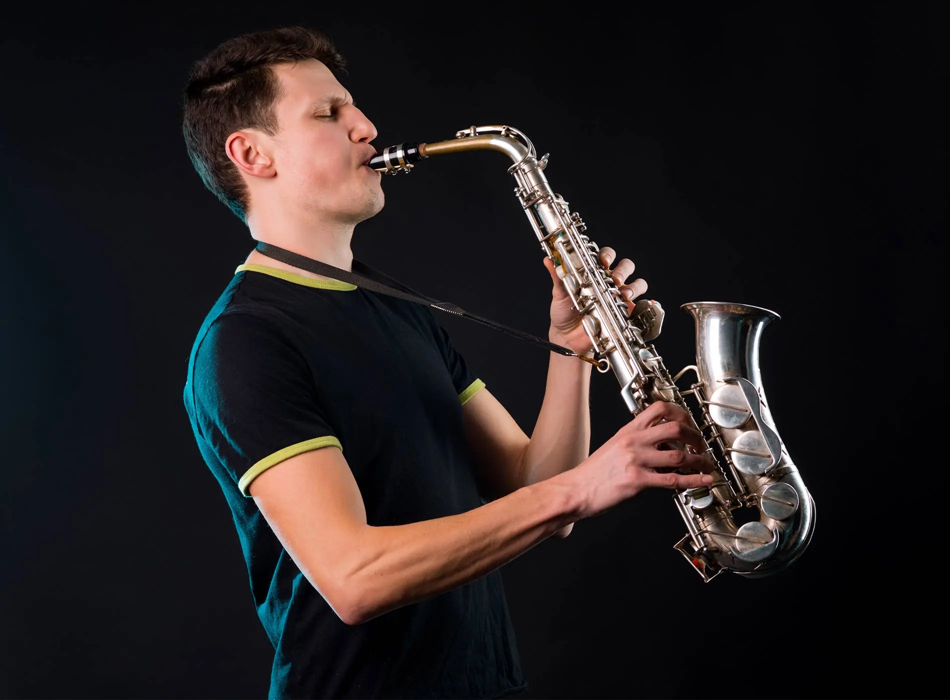 Man playing saxophone