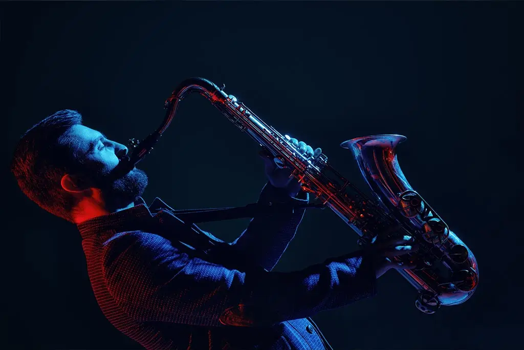 Man playing saxophone