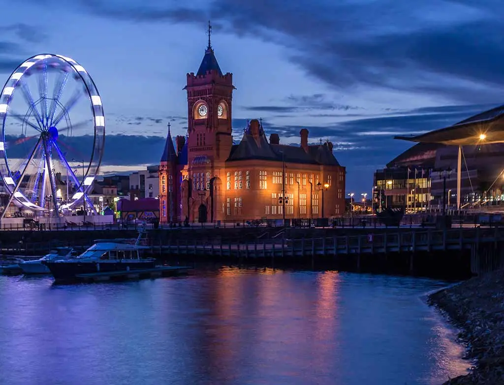 Port in the city of Cardiff Wales