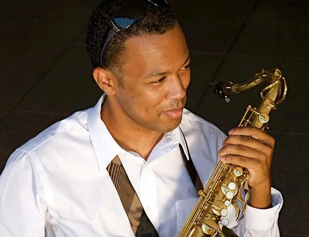 Saxophonist in a pensive mood