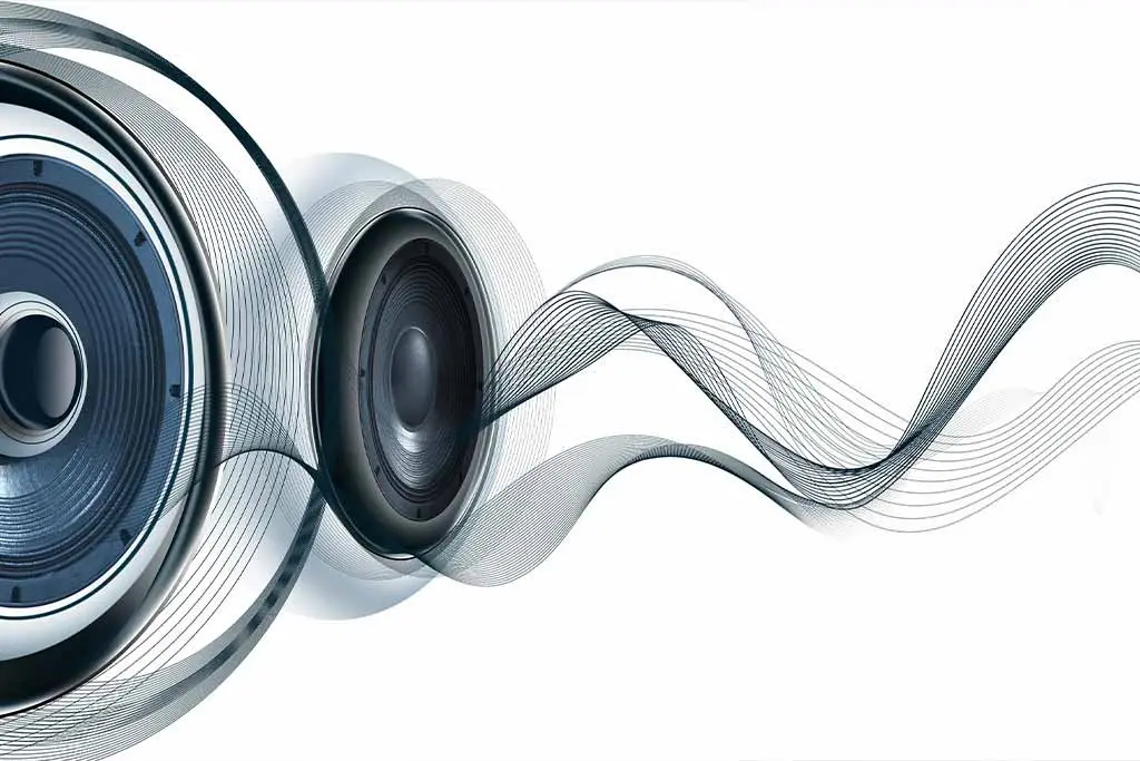 Speaker with sound wave