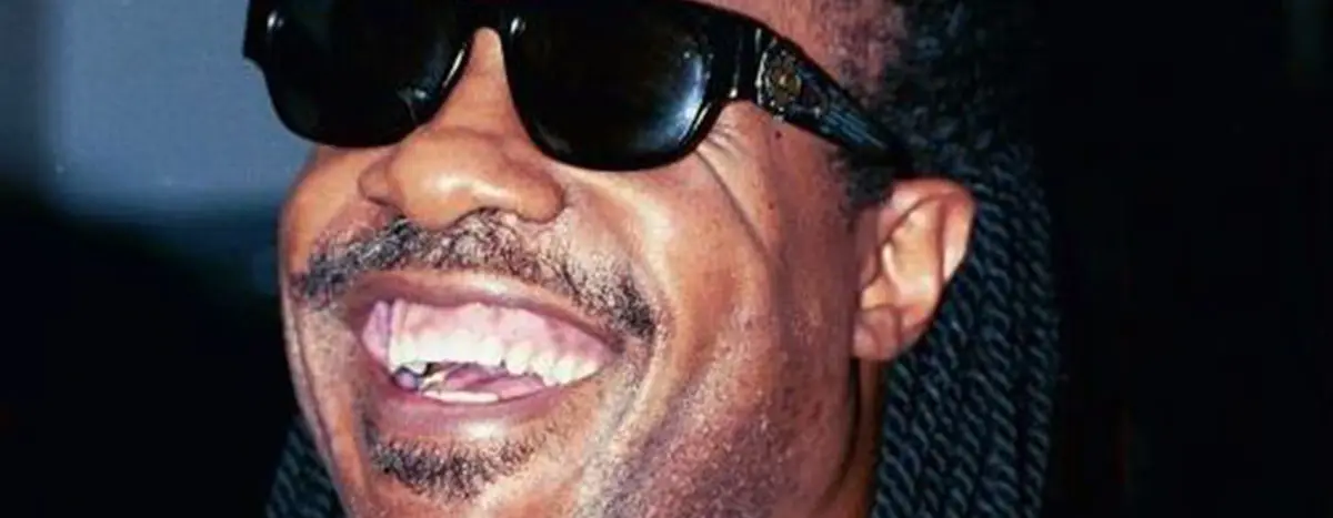 Stevie Wonder smiling