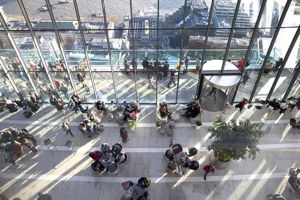 Top view of the Sky Garden