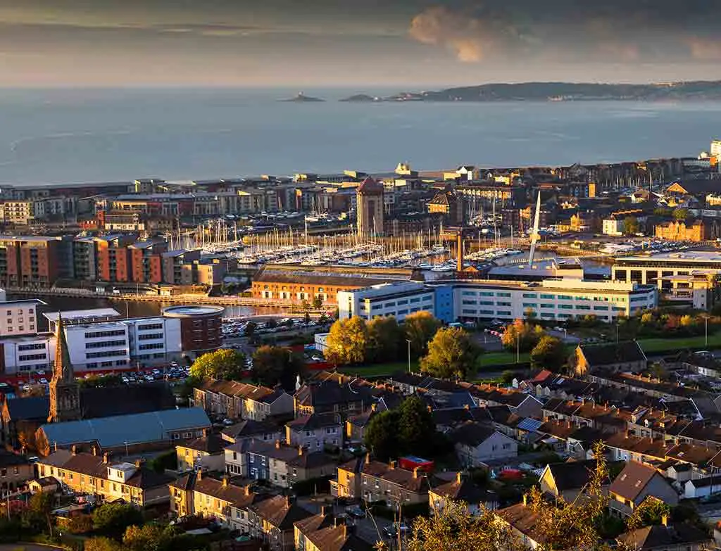 View of Swansea city